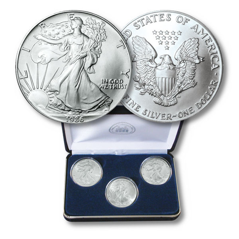 First Three Years of Silver Eagle Dollars