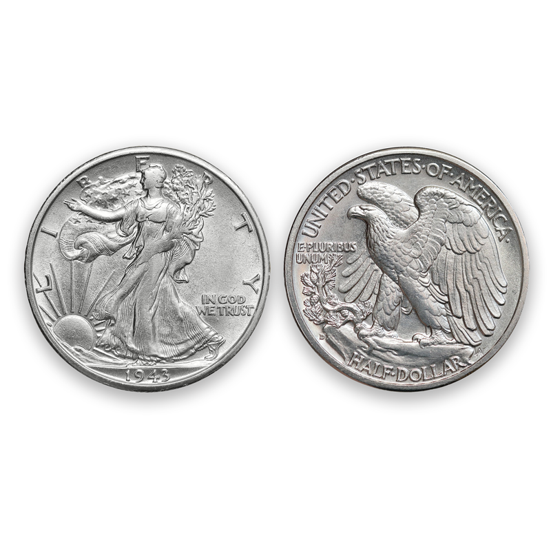 Picture of the Brilliant Uncirculated Walking Liberty Half Dollar