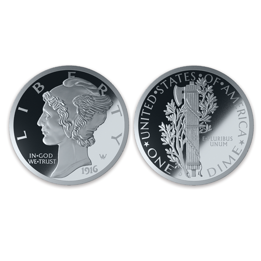 銀貨マーキュリーダイム 4枚セット Mercury dime silver Giant Mercury Dime Tribute