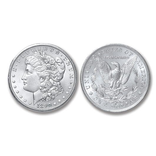コレクション 1890 Morgan Silver Dollar S Mint 1890-S Morgan Silver Dollar - Brilliant Uncirculated Condition