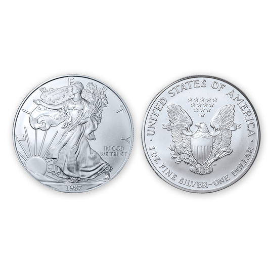 1987 Brilliant Uncirculated Silver Eagle Dollar - National