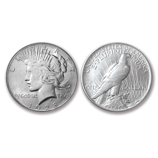 1928 Peace Dollar XF-BU - National Collector's Mint 1928 Peace Dollar XF-BU - National Collector's Mint