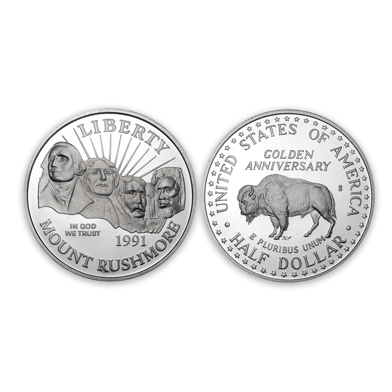 Mount Rushmore Commemorative Half Dollar Proof - National