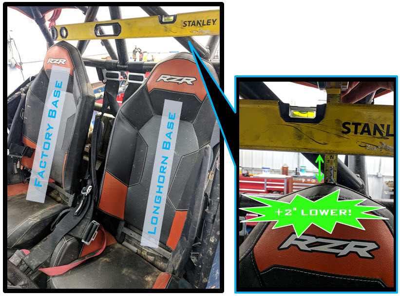 RZR | Seat Bases | Lower and Recline | (PAIR) | RZR-201028