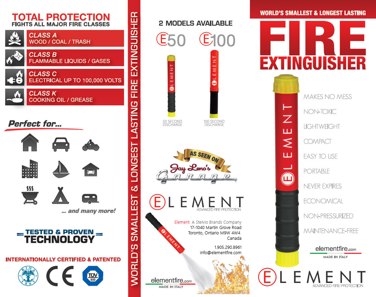Element Portable Fire Extinguisher | 50 Second E50 | 40050