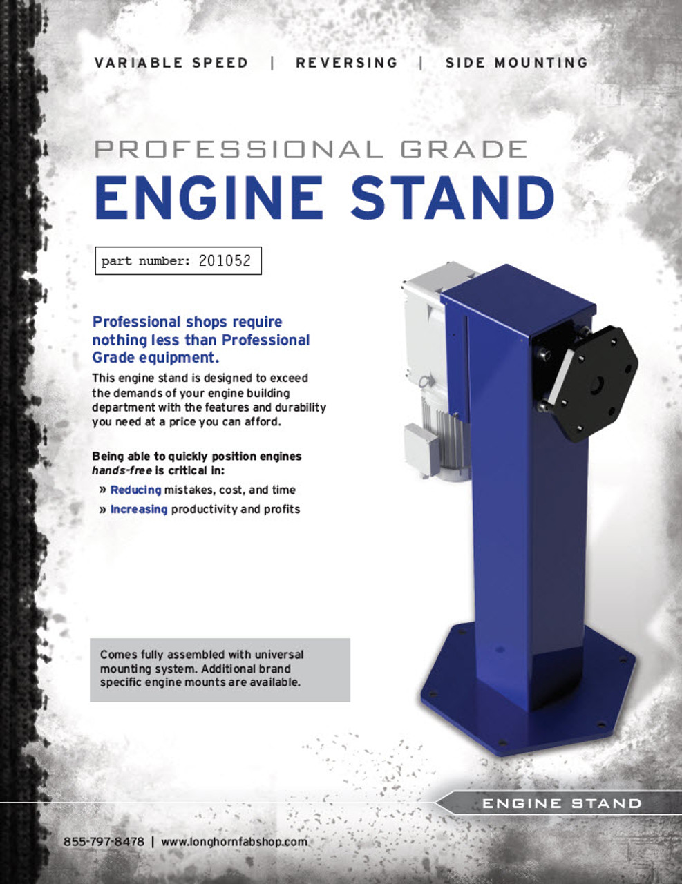 Industrial Rotator | Professional Grade Rotating Engine Stand | Fork Pocket | 201052-FP