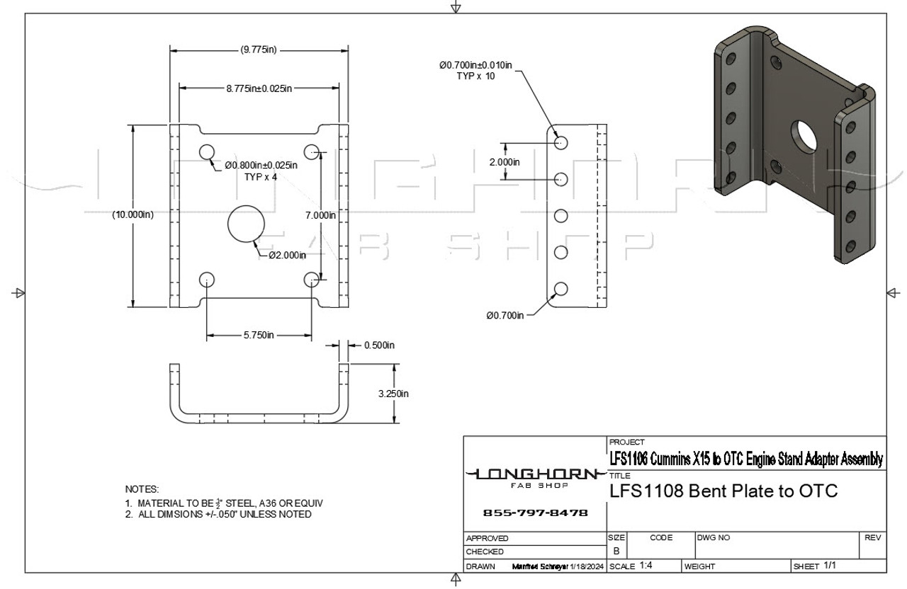 Universal Starter Plate | Fit OTC 1750 Revolver and 78160 NORCO 3T | 201123