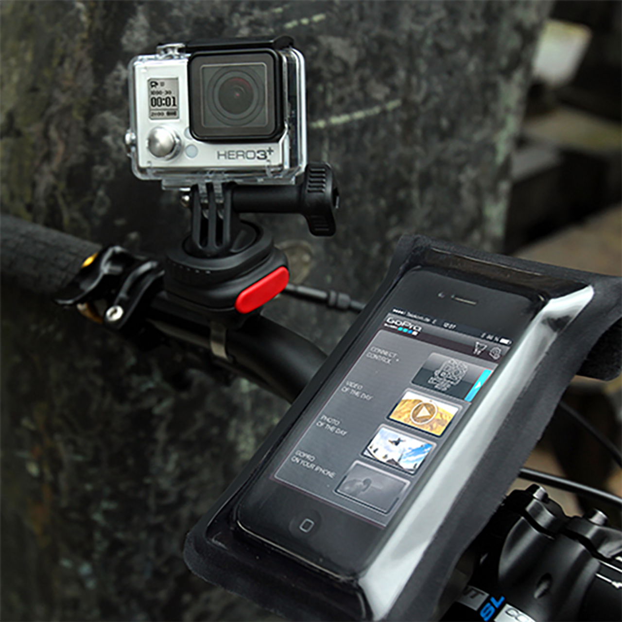 KLICKfix - Motorrad Smartphone Handy Halterung und GoPro CamOn