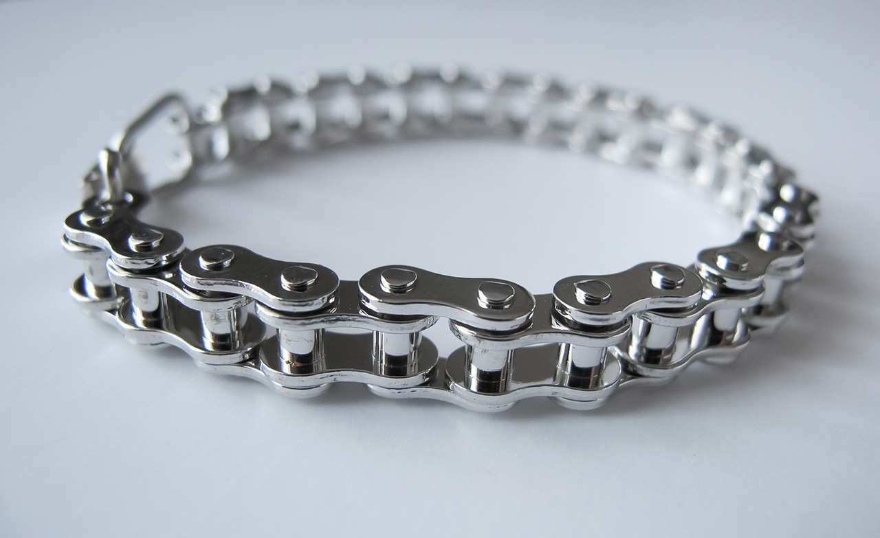 Stainless Steel Motorcycle Chain Bracelet 8 inches - 10.4mm – Badass Jewelry
