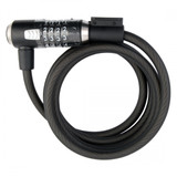 Kryptonite KryptoFlex 1218 Combo 6 ft x 12 mm Cable Lock with Bracket - Black