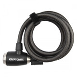 Kryptonite KryptoFlex 1218 Key 6 ft x 12 mm Cable Lock with Bracket - Black