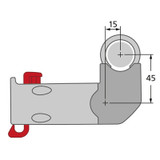 KLICKfix Distance Set E 90° extension for handlebaradapter E