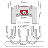 KLICKfix Handlebar Adapter universal with Lock