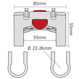 KLICKfix Handlebar Adapter standard ⌀22-26mm