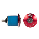 Fyxation Snug Alloy Bar End Plugs – Durable CNC Aluminum Finishers, Red