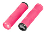 Strata Single Clamp Lock-On Grips Neon Pink