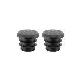 Alloy Road Push-In Bar End Plugs - Black