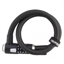 Kryptonite KryptoFlex 1565 Combo 2.125 ft x 15 mm Cable Lock with Bracket - Black
