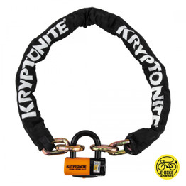 Kryptonite New York Cinch Ring 1213 4.25 ft x 12 mm Chain Lock with 14 mm EVS4 Disc Lock