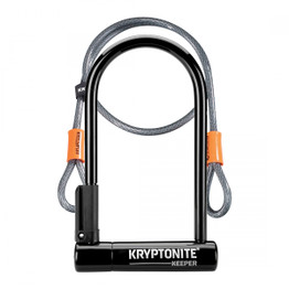 Kryptonite Keeper-12 Standard 4 x 8 in U-Lock with 4 ft Cable and Bracket