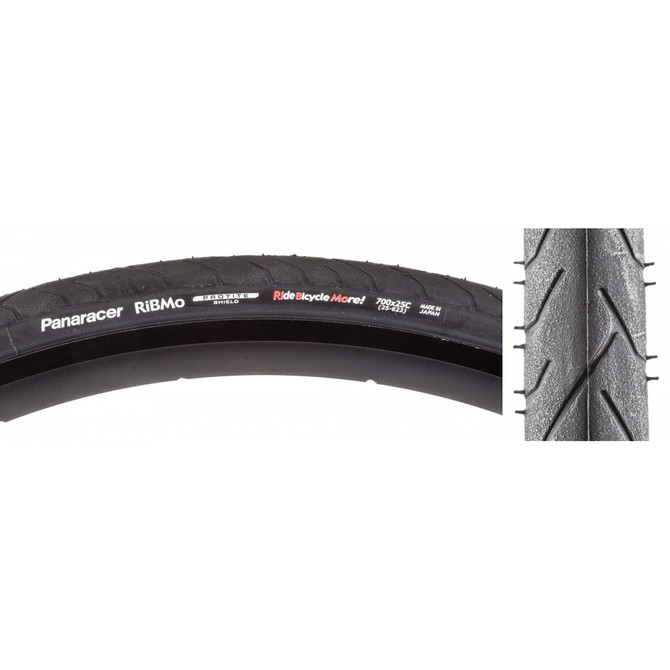 Panaracer RiBMo ProTite 700x25 Wire Bead Urban and Commuter Tire - Black/Black