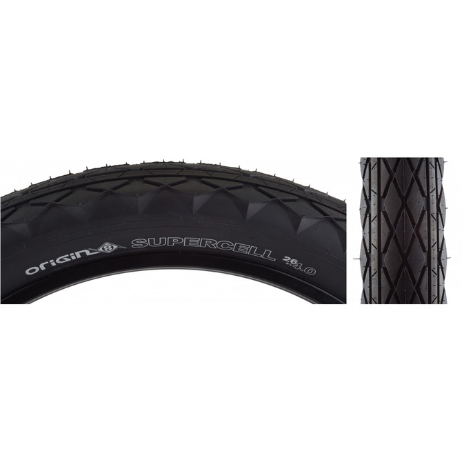 Origin8 Supercell 26x4.0 Wire Fat Bike Tire - Black