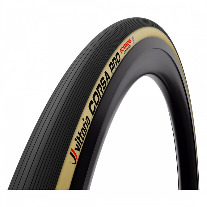 Vittoria Corsa Pro 700x28 Tubeless-Ready Road Racing Tire - Black/Tan