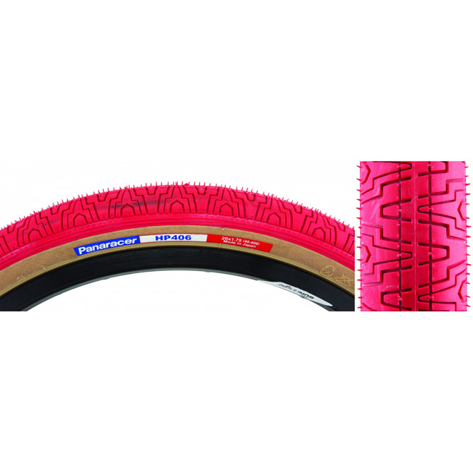 Panaracer HP406 20x1.75 Wire Bead 20-Inch Flatland Tire - Red/Amber