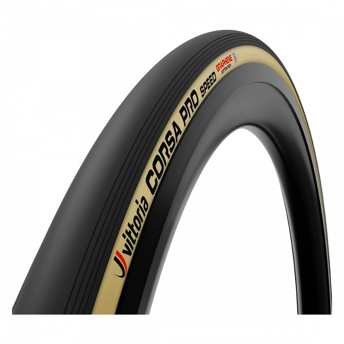 Vittoria Corsa Pro Speed 700x28 Tubeless-Ready Road Racing Tire - Black/Tan