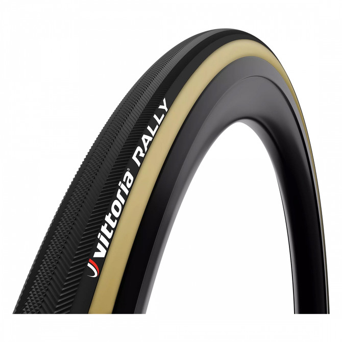 Vittoria Rally 700x25 Tubular Road Tire - Black/Tan