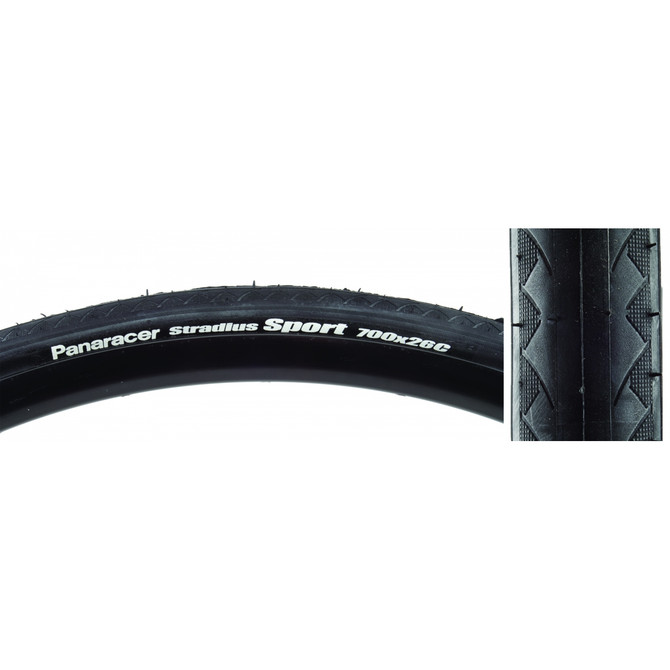 Panaracer Stradius Sport 700x26 Folding Road Training Tire - Black/Black