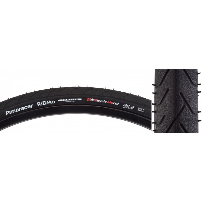 Panaracer RiBMo ProTite 26x1.25 Folding Urban and Commuter Tire - Black/Black