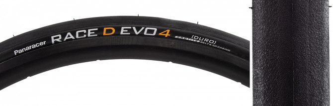 Panaracer Race D Evo4 700x23 Folding Durability-Focused Road Racing Tire - Black/Brown