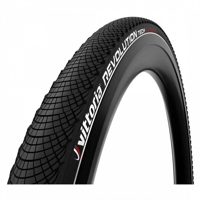 Vittoria Revolution Tech 700x35 Commuter And Urban Tire - Black with Reflective Sidewall