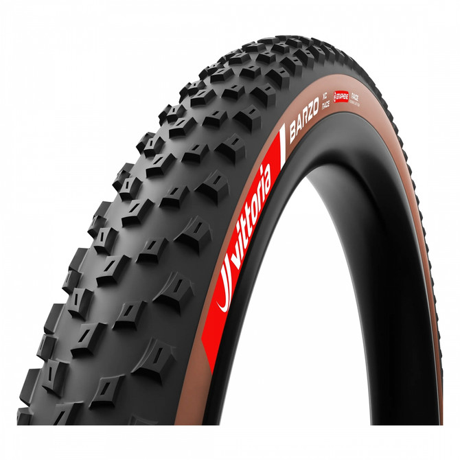 Vittoria Barzo 29x2.4 Tubeless-Ready Cross-Country Mountain Bike Tire - Black/Brown