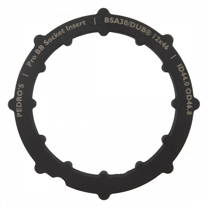 Pedro's Pro BB Socket Insert - 12-notch x 46 mm, Black