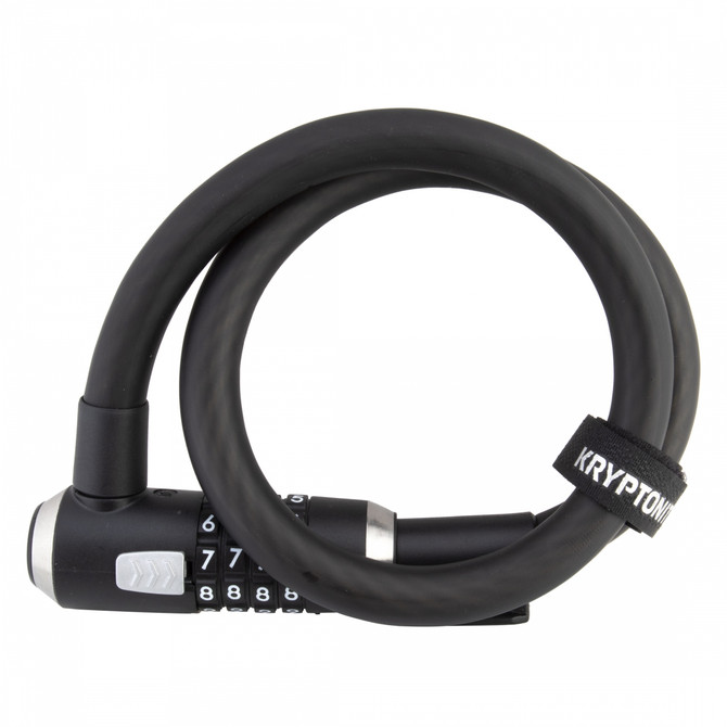 Kryptonite KryptoFlex 1565 Combo 2.125 ft x 15 mm Cable Lock with Bracket - Black