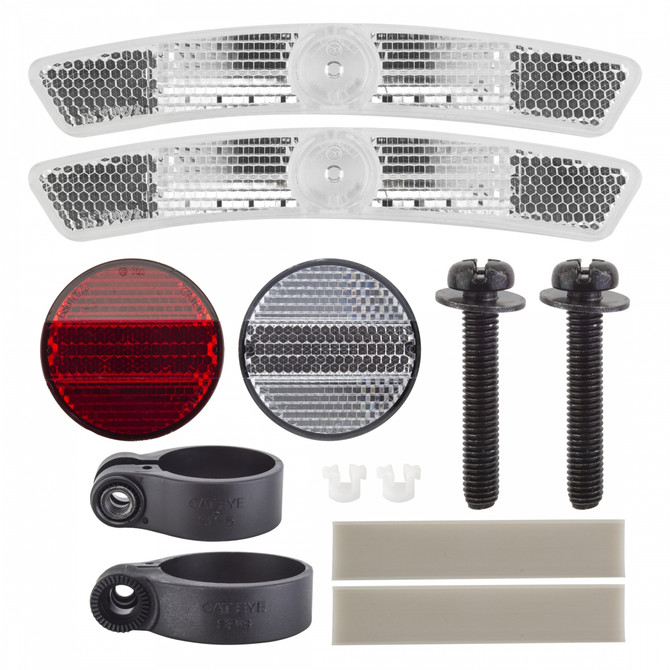 CatEye 4-Way Reflector Set - White/Red