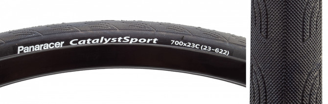 Panaracer Catalyst Sport 700x23 Wire Bead Road Training Tire - Black/Black