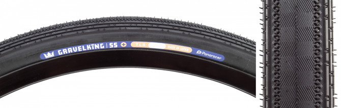 Panaracer GravelKing SS Plus+ 700x28 Folding Gravel Tire - Black/Black