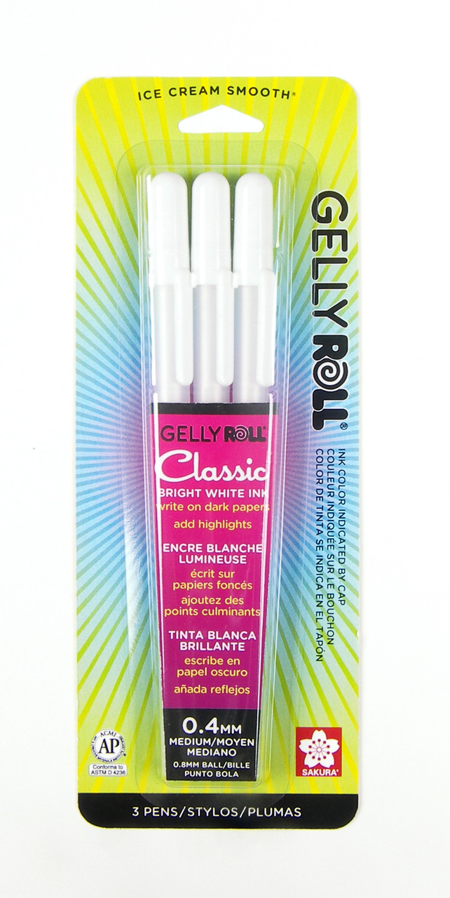 37488 Sakura, GELLY ROLL CLASSIC 08 MEDIUM PK WHITE - Main Image