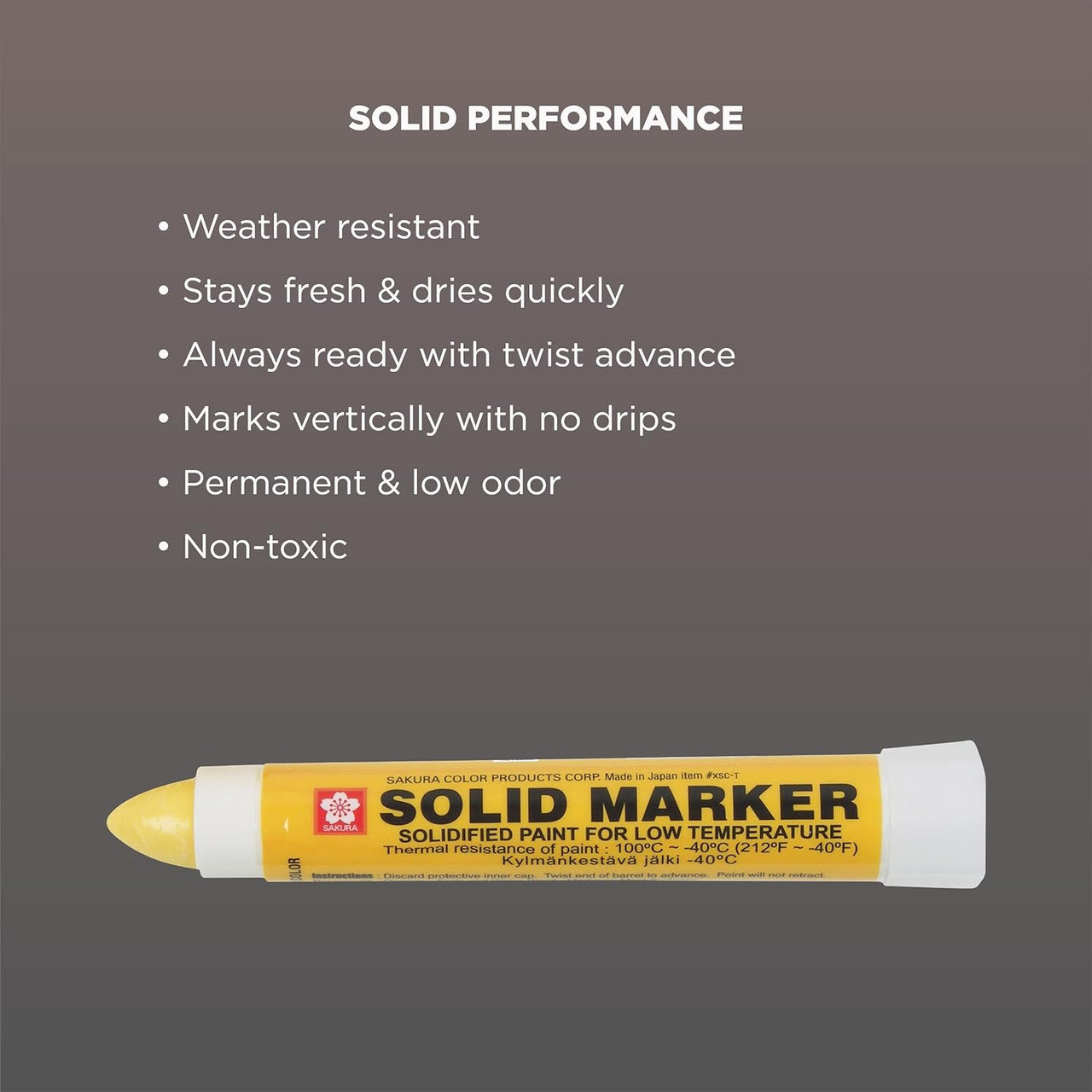 Sakura SOLID markers Low temp - YELLOW xsc-t-3