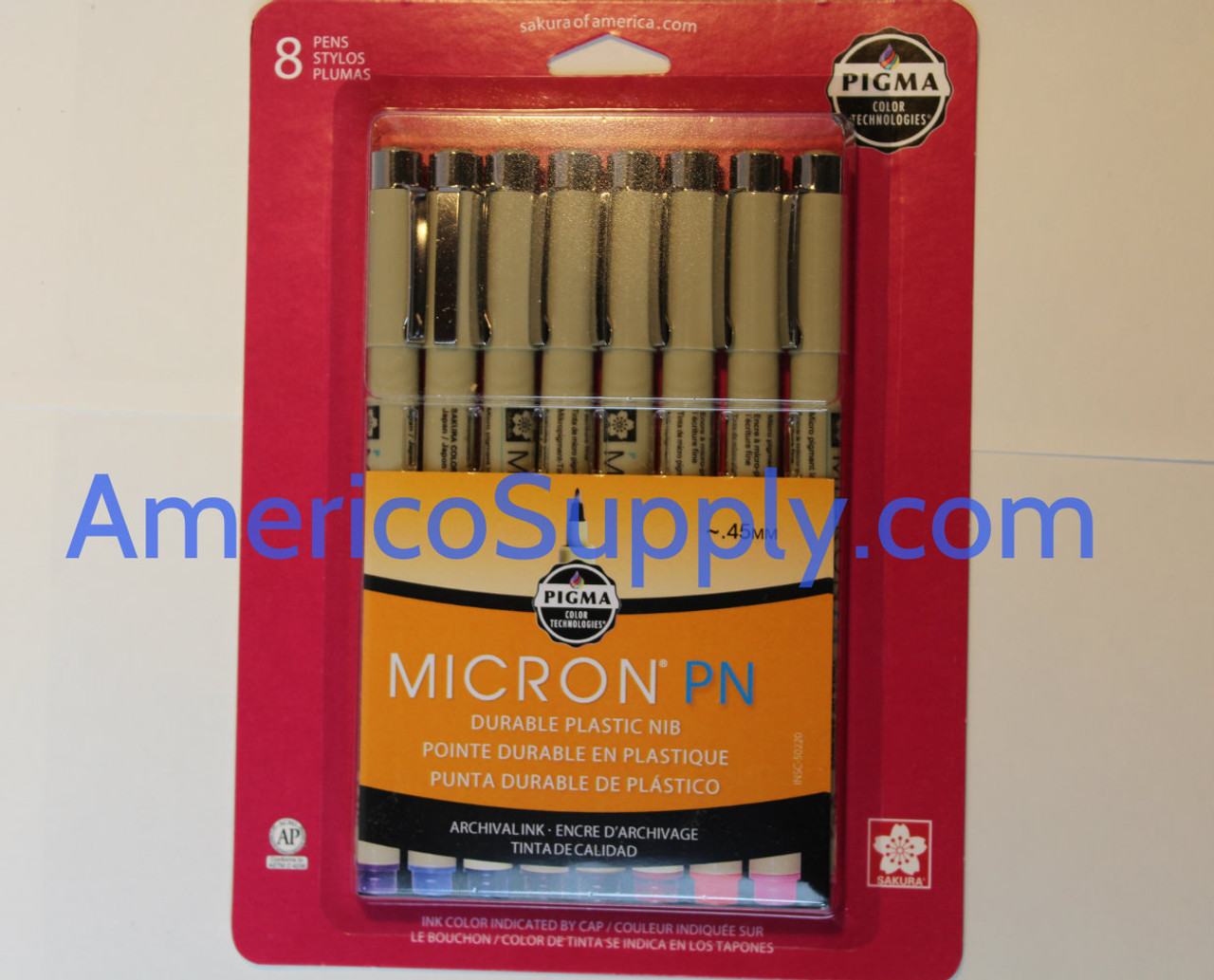 Sakura Pigma Micron Pen Set, 8-Colors, .45mm