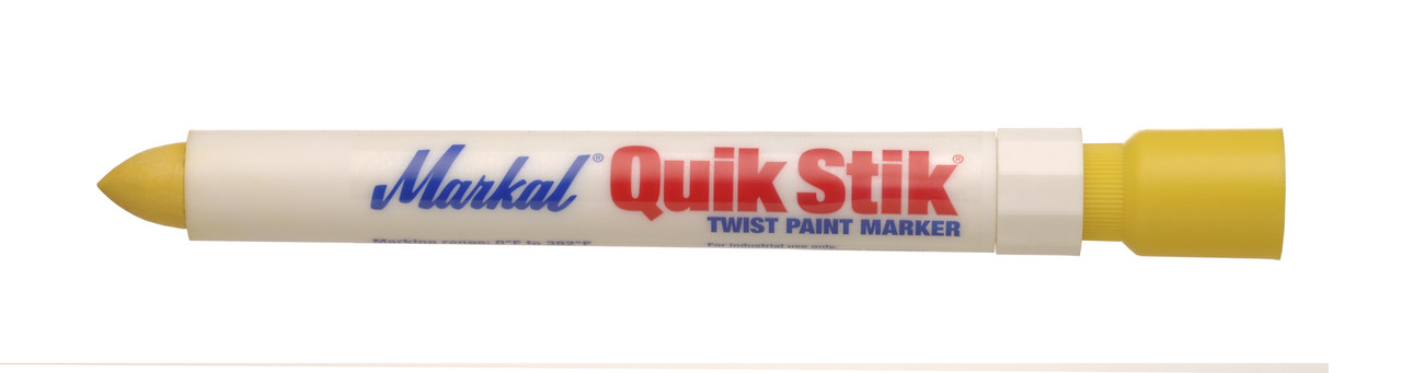 Markal 61053 Quik Stik Paint Marker, 0-140 F, Yellow