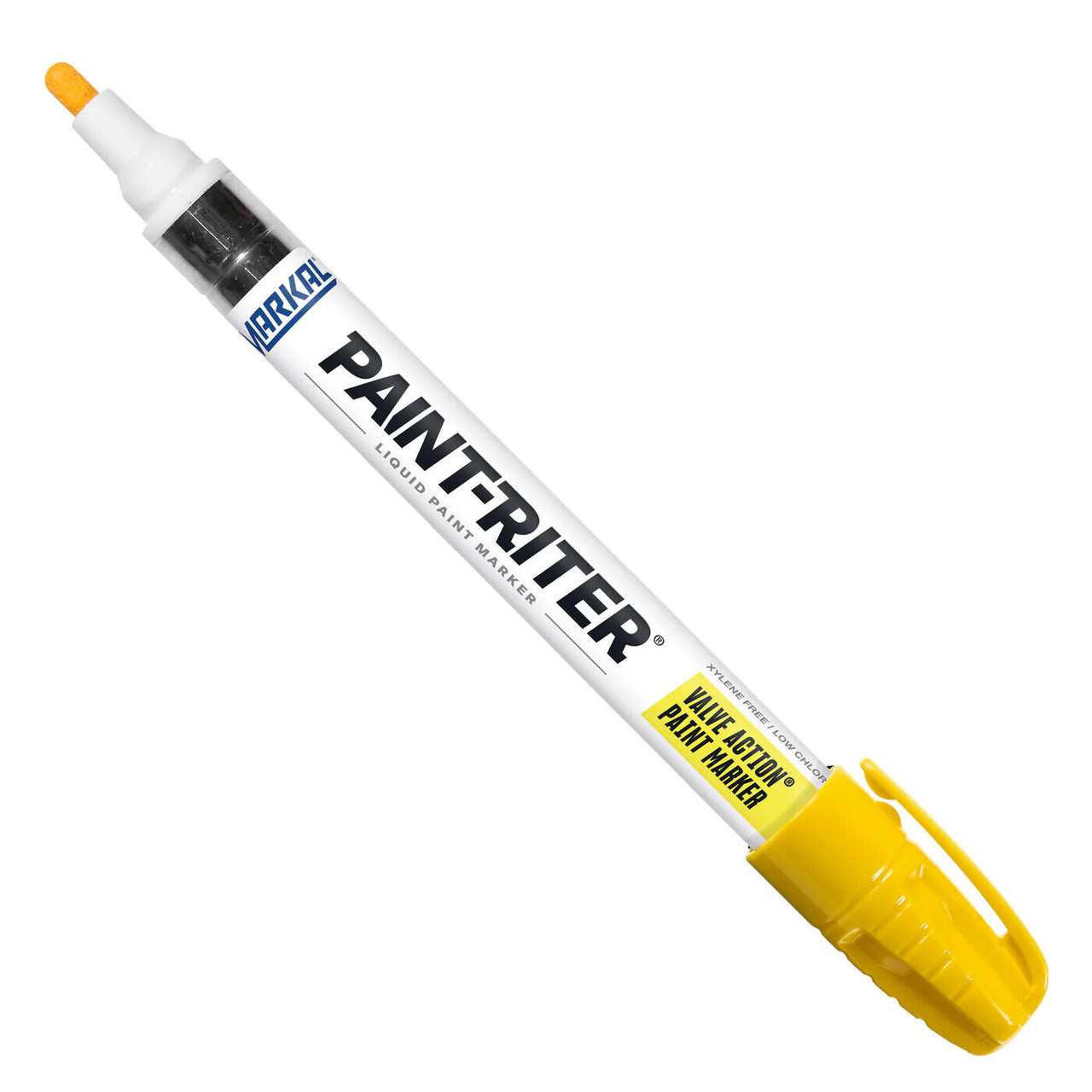 Yellow paint marker by Markal Paint rite medium tip valve action 96821