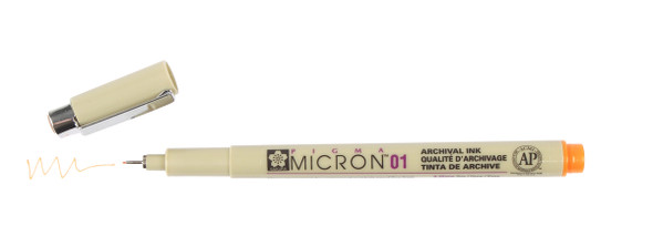 MICRON 01 PEN 0.25MM - ORANGE