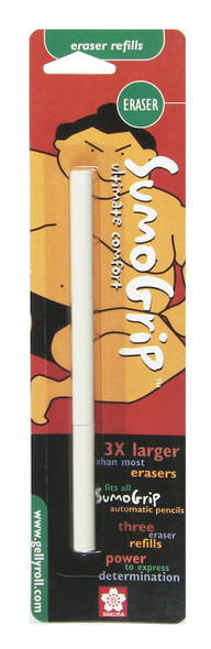 REFILL ERASER 3 PK, SUMO-GRIP PENCIL