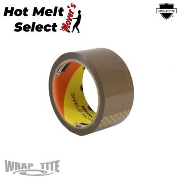 48mm x 50m, 1.6 mil, 36 rls/cs, Tan Hotmelt Mover's Tape