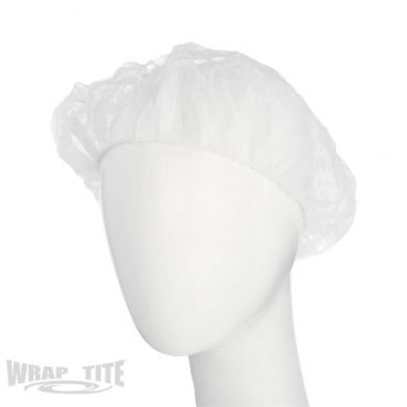18" 10g White Bouffant cap