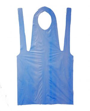 2Mil 26" x 48" blue disposable apron 